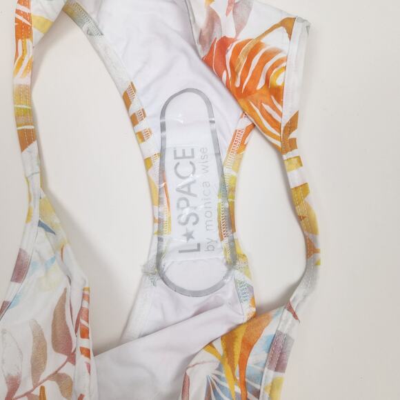 L*Space Jay Bikini Bottom Bitsy Cut In White Floral Size Large - Picture 3 of 3